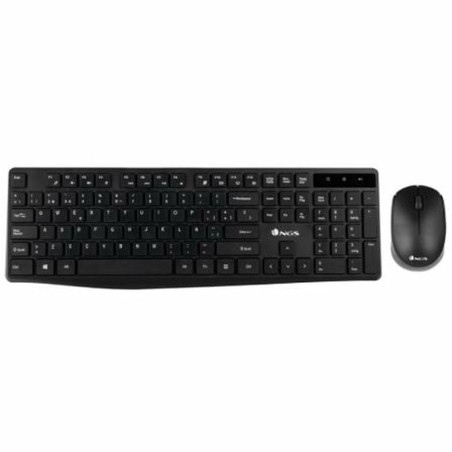 Tastiera e Mouse Wireless NGS NGSWIRELESSSETALLUREKIT Nero