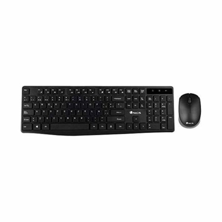 Tastiera e Mouse Wireless NGS NGSWIRELESSSETALLUREKIT Nero