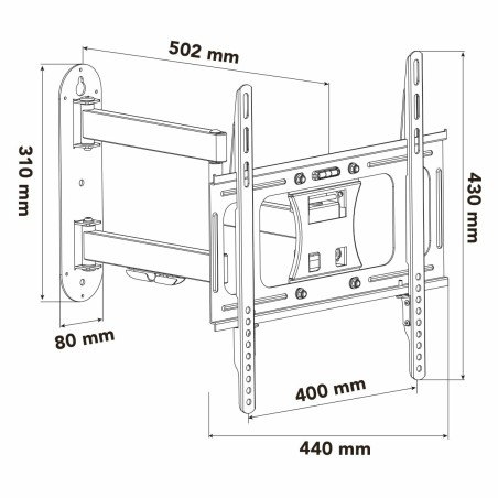Supporto da Parete Nox-Xtreme NXLITEWALLFLEX 55"