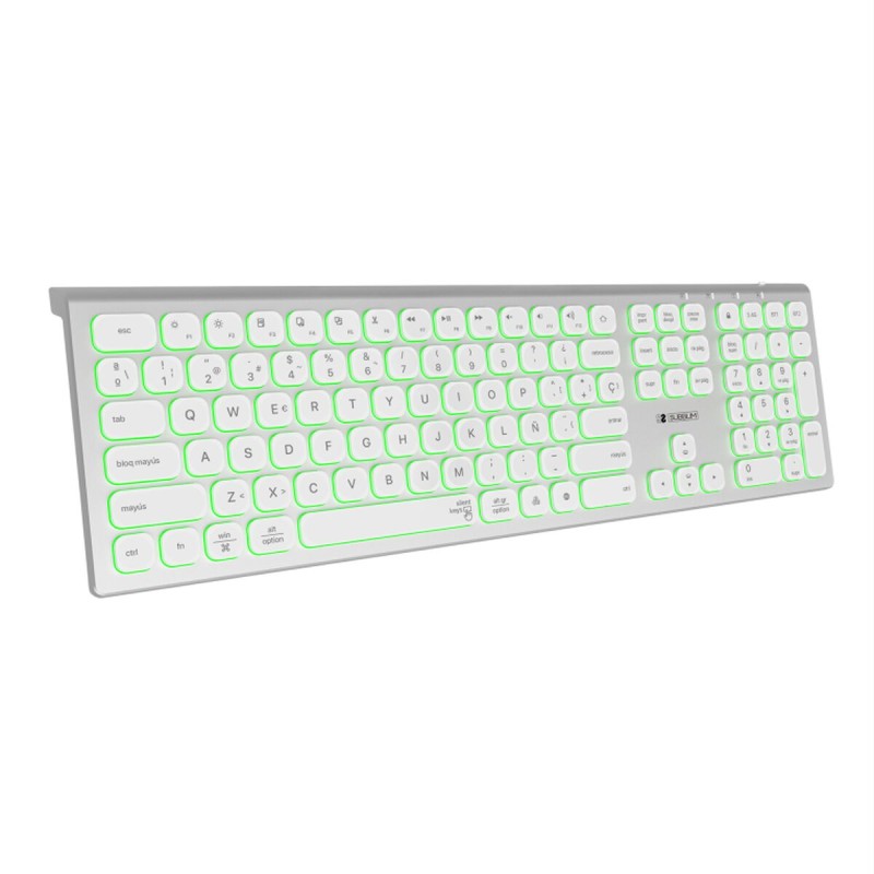 Tastiera Bluetooth Subblim SUBKB-3MIE300 Argento Qwerty in Spagnolo Tastiera Bluetooth Subblim SUBKB-3MIE300 Argento Qwerty in Spagnolo