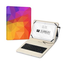 Tastiera Bluetooth con Supporto per Tablet Subblim SUBKT1-USB053 Stampa Qwerty in Spagnolo QWERTY