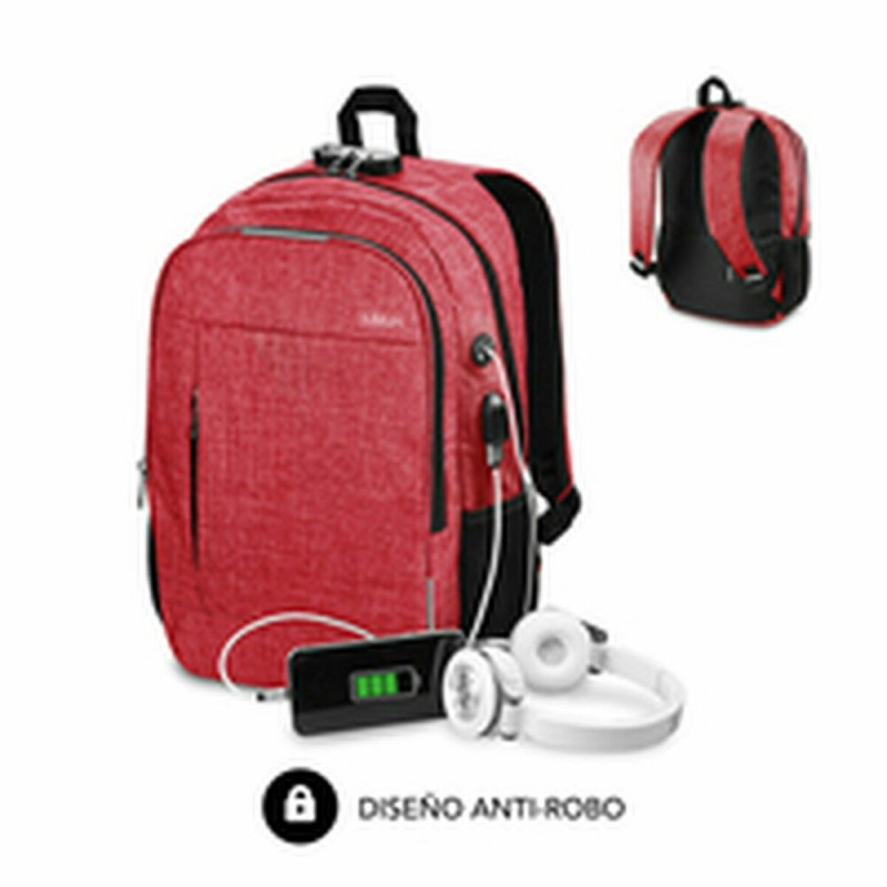 Zaino per Portatile Subblim SUB-BP-1UL0002 Rosso Zaino per Portatile Subblim SUB-BP-1UL0002 Rosso