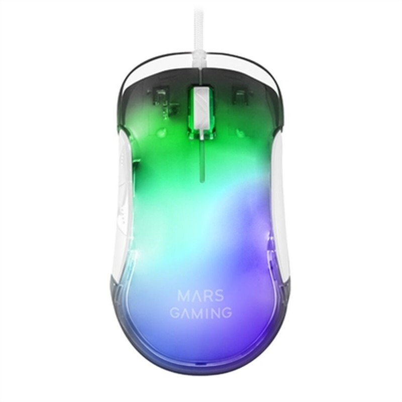 Mouse Mars Gaming MMGLOWW 12800 dpi Bianco 12800 dpi Mouse Mars Gaming MMGLOWW 12800 dpi Bianco 12800 dpi