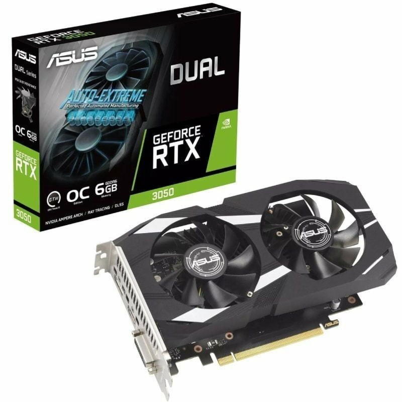 Scheda Grafica Asus Dual GeForce Nvidia GeForce RTX 3050 6 GB GDDR6 Scheda Grafica Asus Dual GeForce Nvidia GeForce RTX 3050 6 GB GDDR6