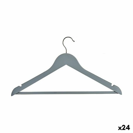 Set di Grucce Kipit CH19809-G Grigio Legno (24 Unità)