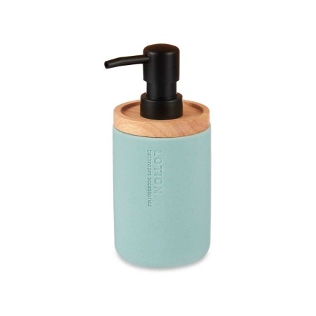 Dispenser di Sapone Berilo B5456BC-1 - 447 Azzurro Legno Resina Plastica 9,5 x 18,5 x 7,8 cm (6 Unità)