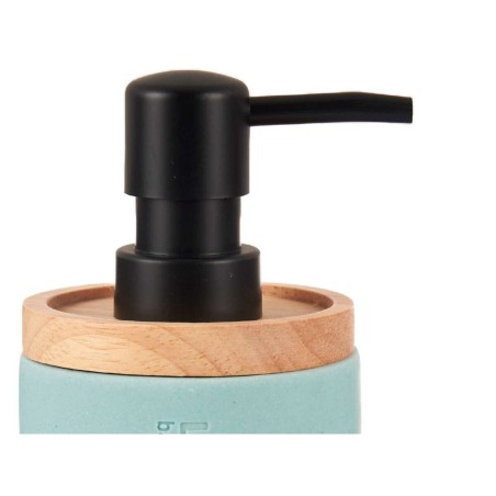 Dispenser di Sapone Berilo B5456BC-1 - 447 Azzurro Legno Resina Plastica 9,5 x 18,5 x 7,8 cm (6 Unità)