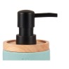 Dispenser di Sapone Berilo B5456BC-1 - 447 Azzurro Legno Resina Plastica 9,5 x 18,5 x 7,8 cm (6 Unità)