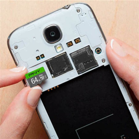 Scheda Di Memoria Micro SD con Adattatore PNY P-SDUX64U185GW-GE 64 GB