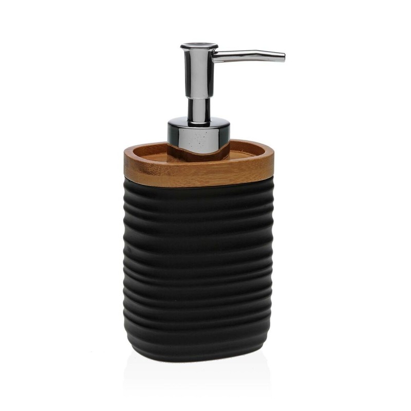 Dispenser di Sapone Versa Nero Resina Bambù polipropilene ABS Dispenser di Sapone Versa Nero Resina Bambù polipropilene ABS