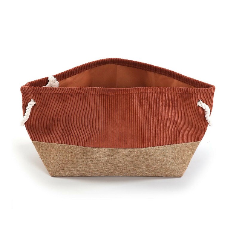 Cestino Multiuso Versa Corduroy 29 x 27 x 39 cm Terracotta Cestino Multiuso Versa Corduroy 29 x 27 x 39 cm Terracotta