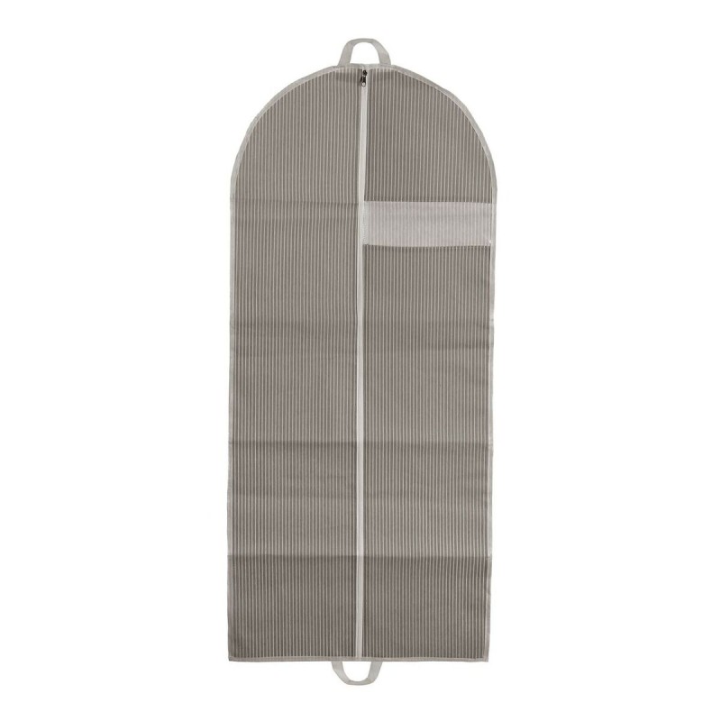 Custodia per Vestiti Versa Righe Beige 135 x 60 cm Custodia per Vestiti Versa Righe Beige 135 x 60 cm