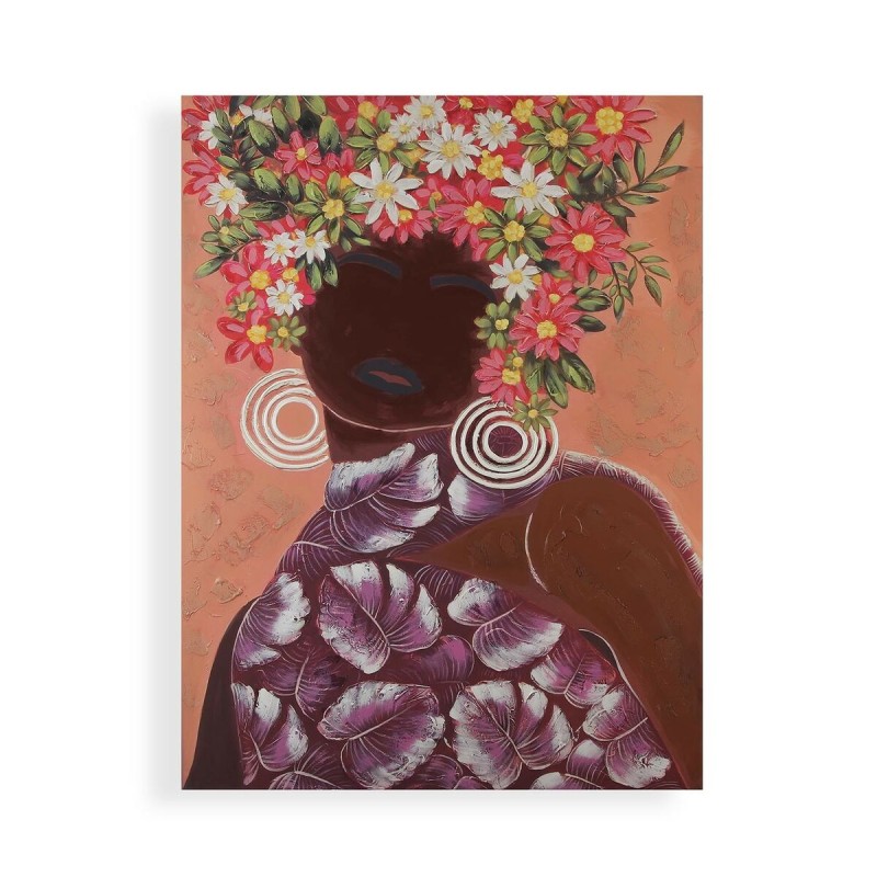 Quadro Versa Rosa Fiori Tela Pino 2,8 x 90 x 120 cm Quadro Versa Rosa Fiori Tela Pino 2,8 x 90 x 120 cm