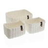 Set di Cestini Versa 19 x 12 x 26 cm Bianco