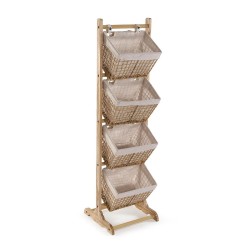 Scaffale da Bagno Versa Nadir Marrone 35 x 125 x 35 cm