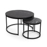 Set di 2 tavoli Versa Aurea 48 x 48 x 42 cm 80 x 80 x 48 cm