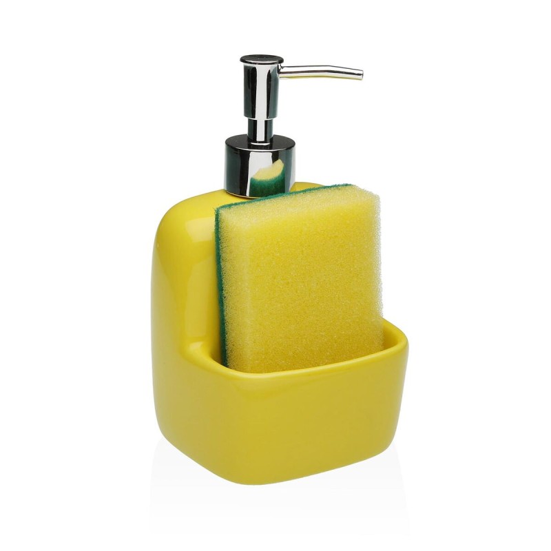 Dispenser di Sapone Versa Giallo Ceramica 9,4 x 17,8 x 10,5 cm Dispenser di Sapone Versa Giallo Ceramica 9,4 x 17,8 x 10,5 cm