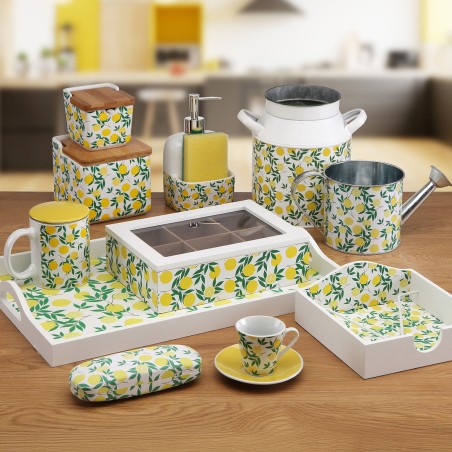 Vaso Versa Giallo Limone Metallo 13 x 15,5 x 21 cm