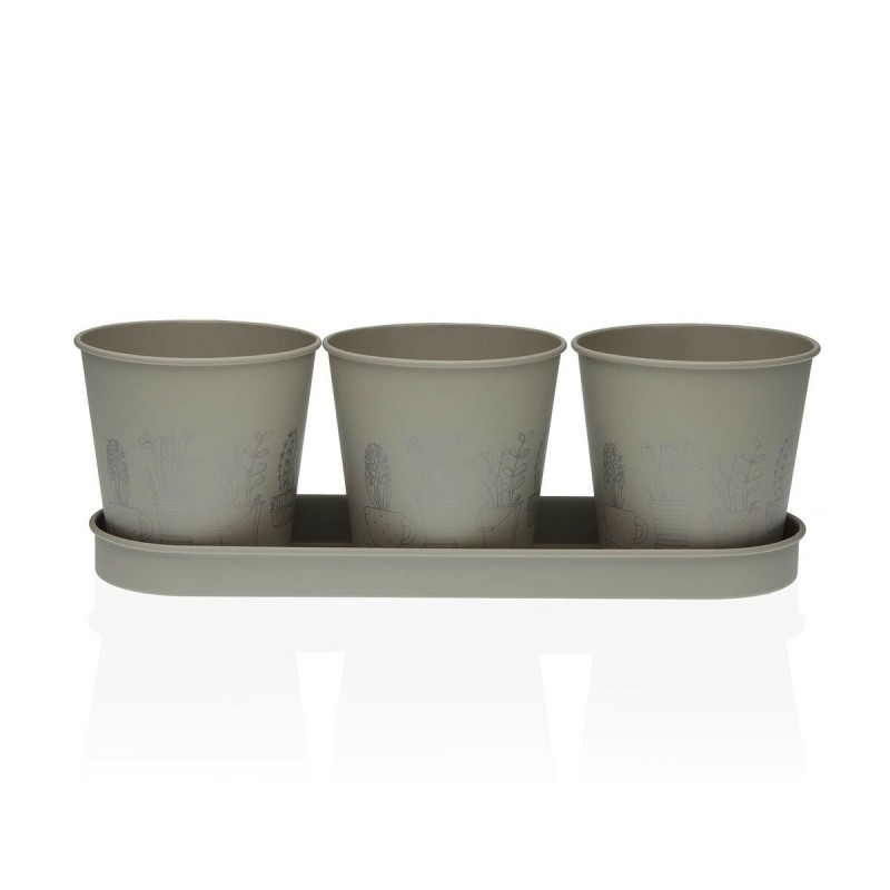 Vaso Versa Grigio Triplo Metallo (11 x 33 cm) Vaso Versa Grigio Triplo Metallo (11 x 33 cm)