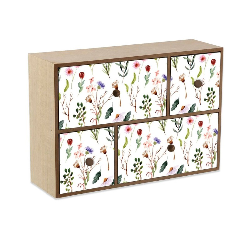 Scatola-Portagioie Versa Sansa 11 x 32 x 32 cm Legno MDF Scatola-Portagioie Versa Sansa 11 x 32 x 32 cm Legno MDF