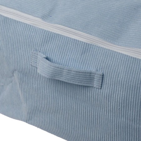 Scatole Portaoggetti Versa Corduroy 38 x 26 x 26 cm Azzurro
