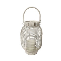 Torcia a LED Versa Bianco Rattan