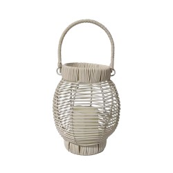 Torcia a LED Versa Bianco Rattan
