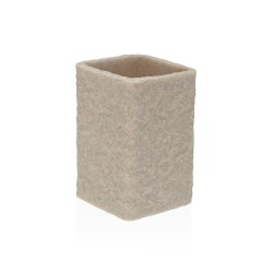 Portaspazzolini da Denti Versa Viti Beige Resina 7,4 x 10,6 x 7,4 cm