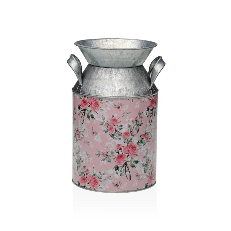Vaso Versa Rosa Metallo Fiori 13 x 15,5 x 21 cm Vaso Versa Rosa Metallo Fiori 13 x 15,5 x 21 cm