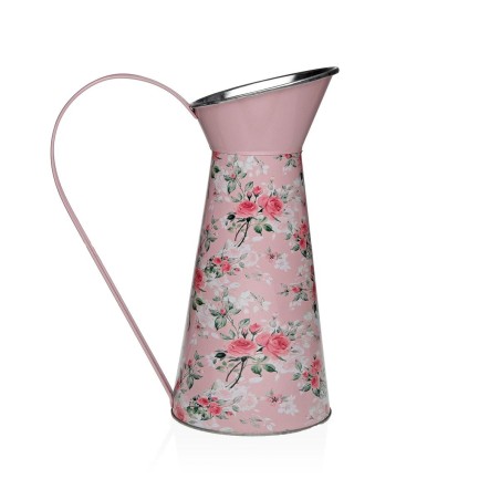 Vaso Versa Rosa Metallo Fiori 16 x 28 x 22 cm