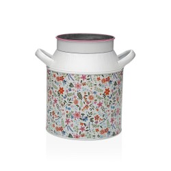 Vaso Versa Rosa Metallo Fiori 13 x 15,5 x 21 cm