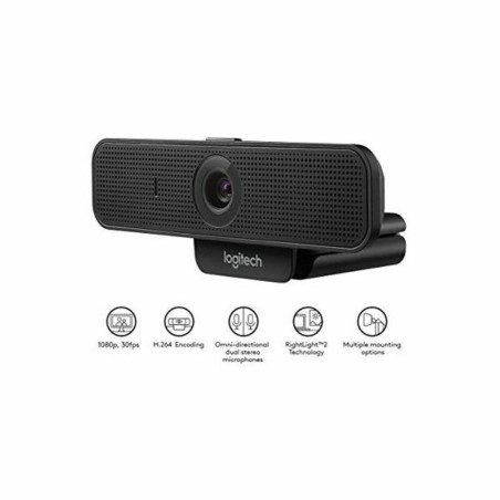 Webcam Logitech 960-001076 Full HD 30 fps Nero