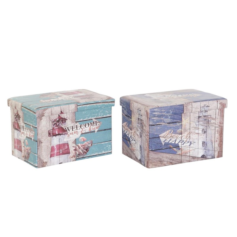 Scatola Multiuso DKD Home Decor 59 x 40 x 40 cm Poliuretano Multicolore Cartone Mediterraneo (2 Unità) Scatola Multiuso DKD Home Decor 59 x 40 x 40 cm Poliuretano Multicolore Cartone Mediterraneo (2 Unità)