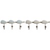 Appendiabiti da parete Home ESPRIT Bianco Blu cielo Metallo Legno di paulownia Balena 45 x 10 x 17,5 cm (2 Unità)