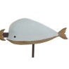 Appendiabiti da parete Home ESPRIT Bianco Blu cielo Metallo Legno di paulownia Balena 45 x 10 x 17,5 cm (2 Unità)