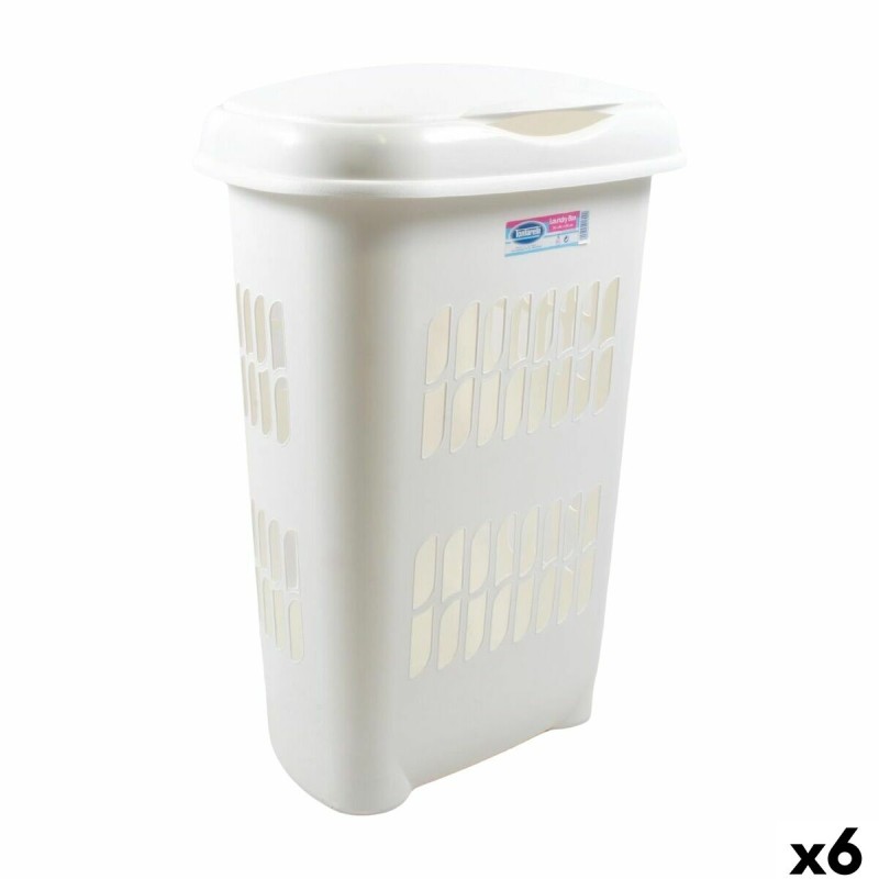 Secchio contenitore Tontarelli Bianco 55 L 46 x 34 x 64 cm (6 Unità) Secchio contenitore Tontarelli Bianco 55 L 46 x 34 x 64 cm (6 Unità)