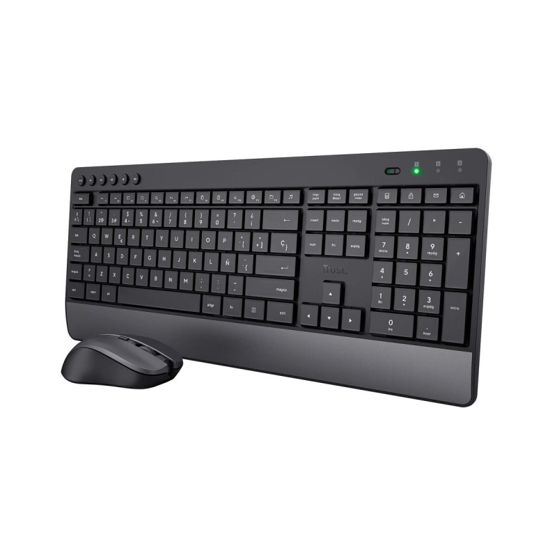 Tastiera e Mouse Trust Trezo Nero Qwerty in Spagnolo Tastiera e Mouse Trust Trezo Nero Qwerty in Spagnolo