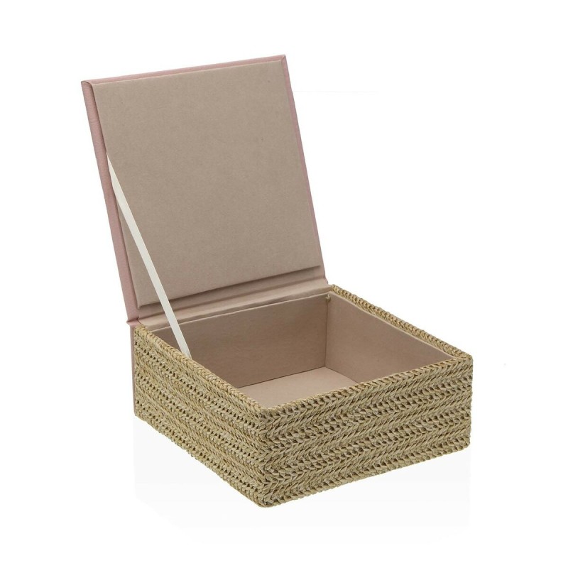 Scatola-Portagioie Versa Rosa Legno 15,5 x 6,8 x 15,5 cm Scatola-Portagioie Versa Rosa Legno 15,5 x 6,8 x 15,5 cm