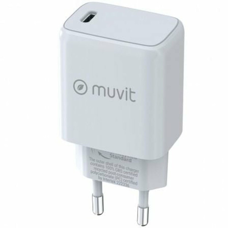 Caricabatterie da Parete Muvit MCACC0014 30 W Bianco Caricabatterie da Parete Muvit MCACC0014 30 W Bianco