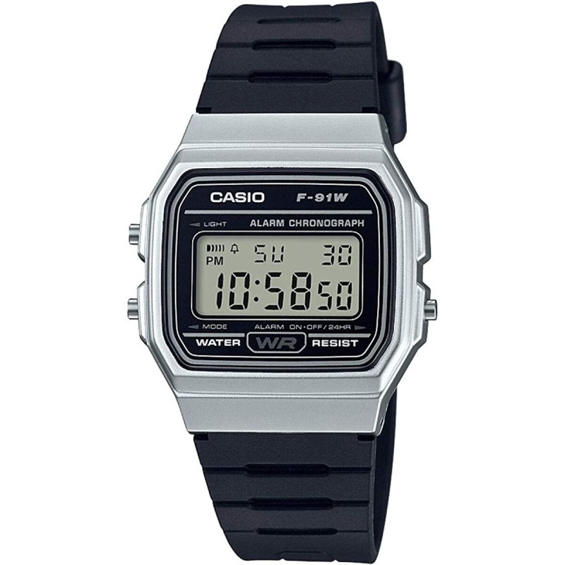 Orologio Unisex Casio F-91 BIO RESIN STRAP - SILVER (Ø 35 mm) Orologio Unisex Casio F-91 BIO RESIN STRAP - SILVER (Ø 35 mm)