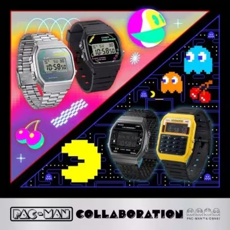 Orologio Unisex Casio F-91 - PACMAN Series Limited Edition Nero (Ø 35 mm)
