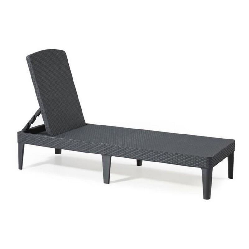 Lettino Allibert Jaipur Grigio scuro 187 x 58 x 29 cm Lettino Allibert Jaipur Grigio scuro 187 x 58 x 29 cm