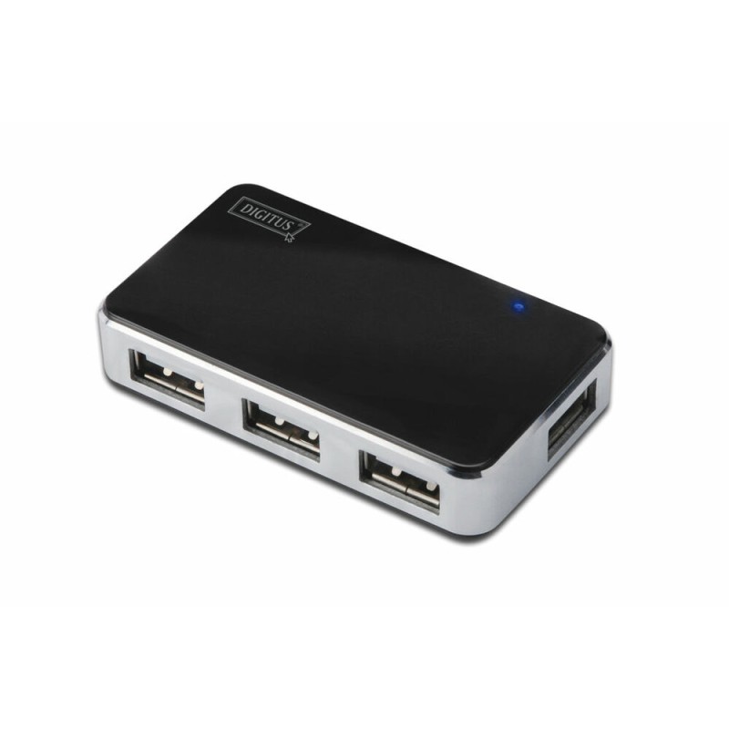 Hub USB Digitus DA-70220 Nero Nero/Grigio Hub USB Digitus DA-70220 Nero Nero/Grigio