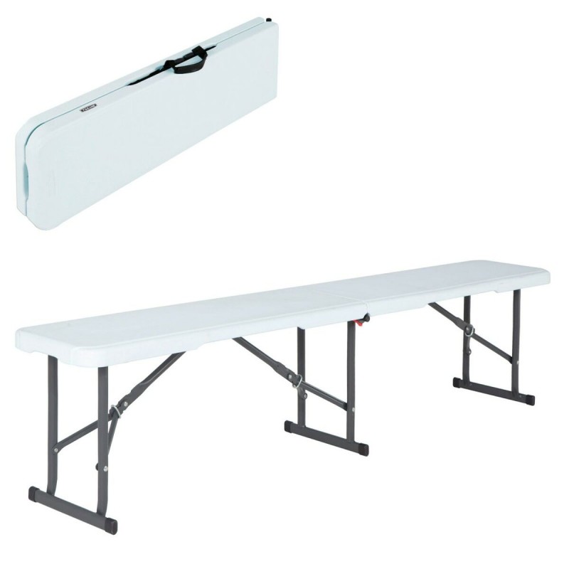 Panca Lifetime Bianco Pieghevole 183 x 42 x 29 cm Panca Lifetime Bianco Pieghevole 183 x 42 x 29 cm