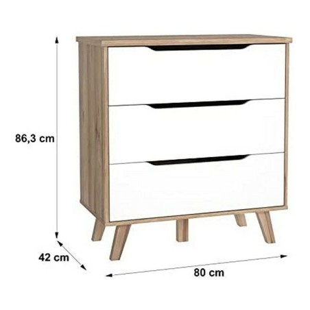 Cassettiera Vankka Legno Rovere (80 x 42 x 86,3 cm)