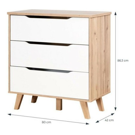 Cassettiera Vankka Legno Rovere (80 x 42 x 86,3 cm)