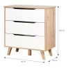 Cassettiera Vankka Legno Rovere (80 x 42 x 86,3 cm)
