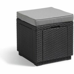Puff Allibert by KETER Grigio scuro Resina sintetica 42 x 42 x 39 cm