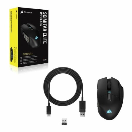 Mouse Bluetooth Wireless Corsair SCIMITAR ELITE RGB Nero