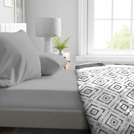Lenzuolo con angoli aderenti HOME LINGE PASSION HP71773 Grigio Grigio chiaro 180 x 200 + 30 cm